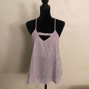 Black & White Camisole with back zipper, M